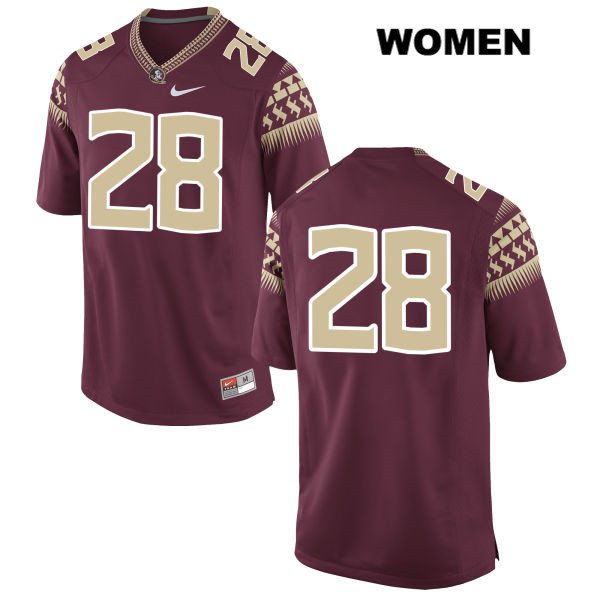 Women's NCAA Nike Florida State Seminoles #28 Malique Jackson College No Name Red Stitched Authentic Football Jersey WEQ8269NG
